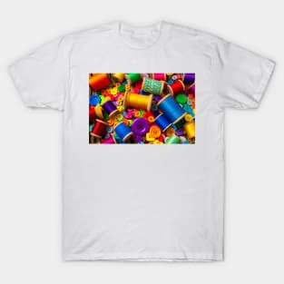 Colorful Thread And Buttons Still Life T-Shirt